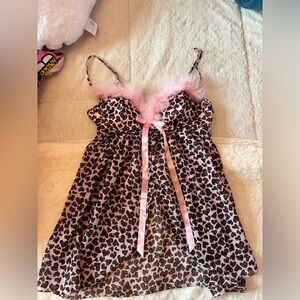 Cheetah print baby doll